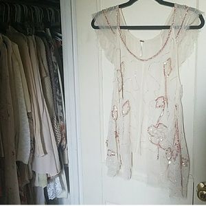 Free people Tritons’s Treasure Embellished Top